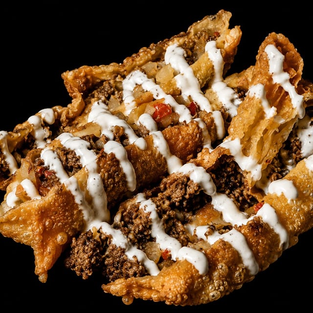 Jerk Cheeseburger Egg Rolls.